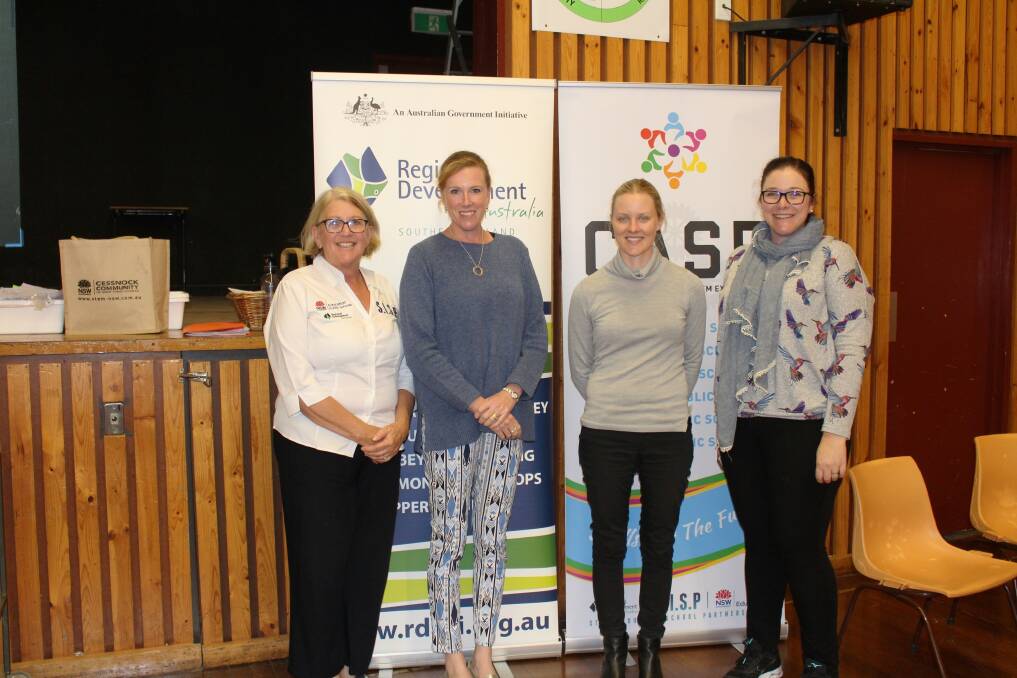 STEM: Ingrid Clements, Felicity Abbey and Rebecca Dark from Crookwell High School with Camilla Staff from RDA Southern Inland. Photo supplied.