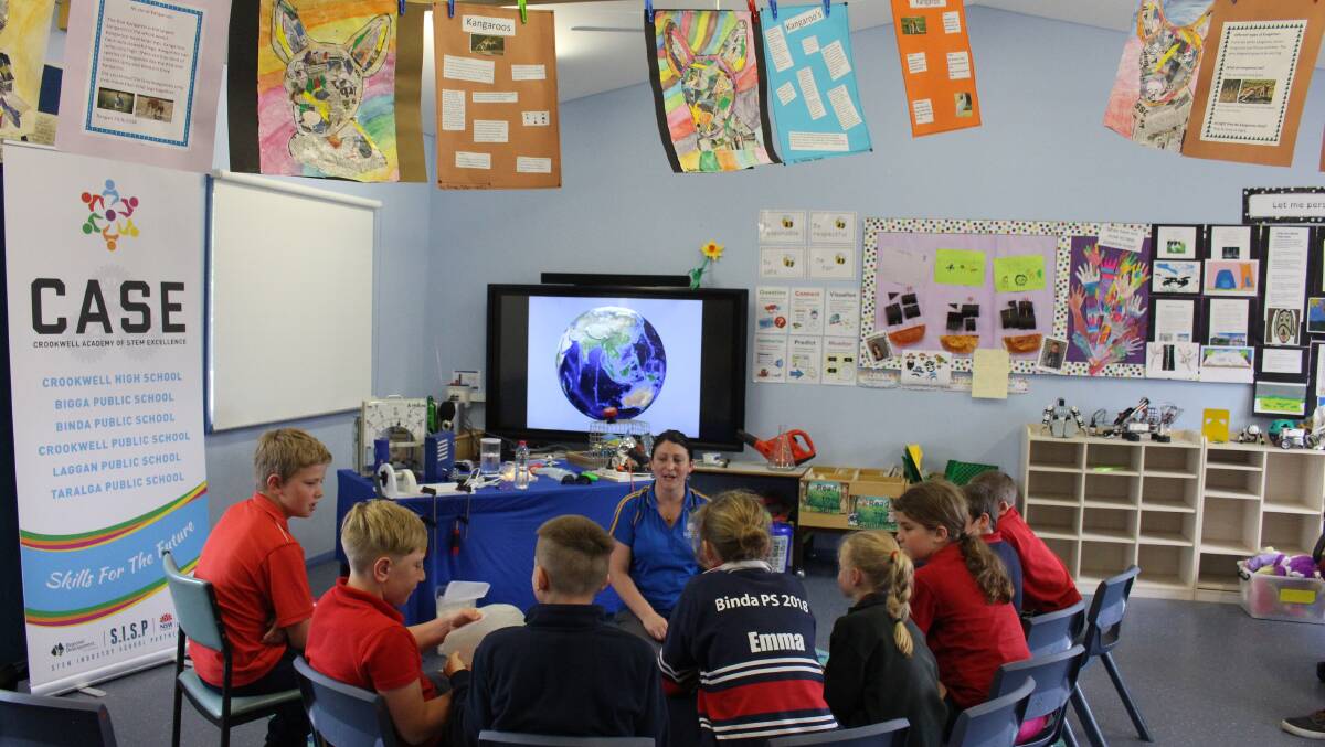 Education: Primary school students participate in science workshops at local schools. Photo supplied.