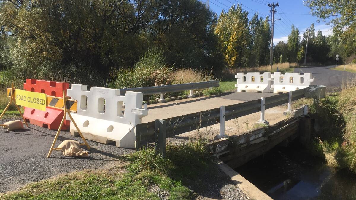 The bridge at Harley Road over Kiamma Creek is expected to be replaced within two months. 