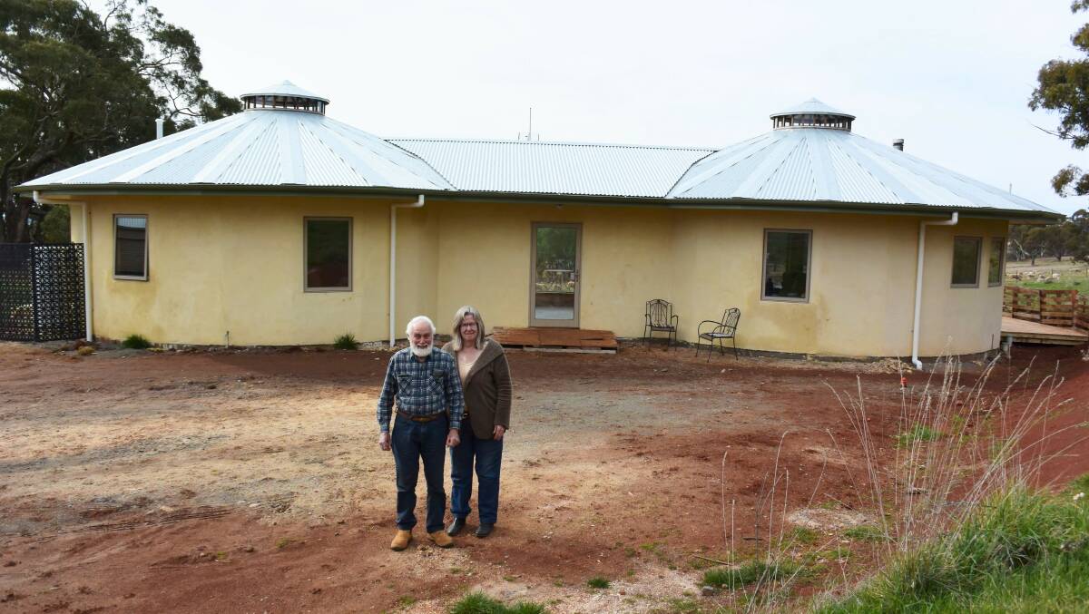 Ken Leach and Sandy Martin at their recently completed eco-friendly house.