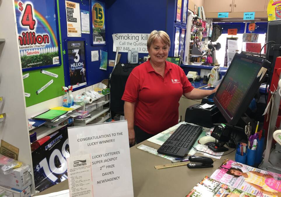 $10,000 lottery ticket: Narelle Scott said the winning ticket was sold to a local. Photo: Clare McCabe.