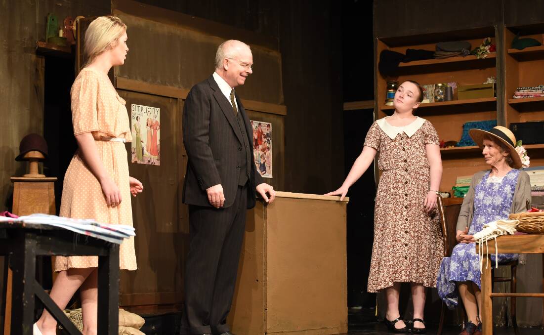 Set in September 1928: (L-R) Courtney McKenzie, David Rayner, Steph Warden and Jennifer Lamb in a scene from The Touch of Silk. Photo supplied.