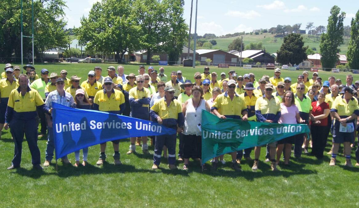 IRC: In November 2018, the works and operation department stopped work to hear the outcome of negotiations between Upper Lachlan Shire Council and the United Services Union. Photo: Clare McCabe