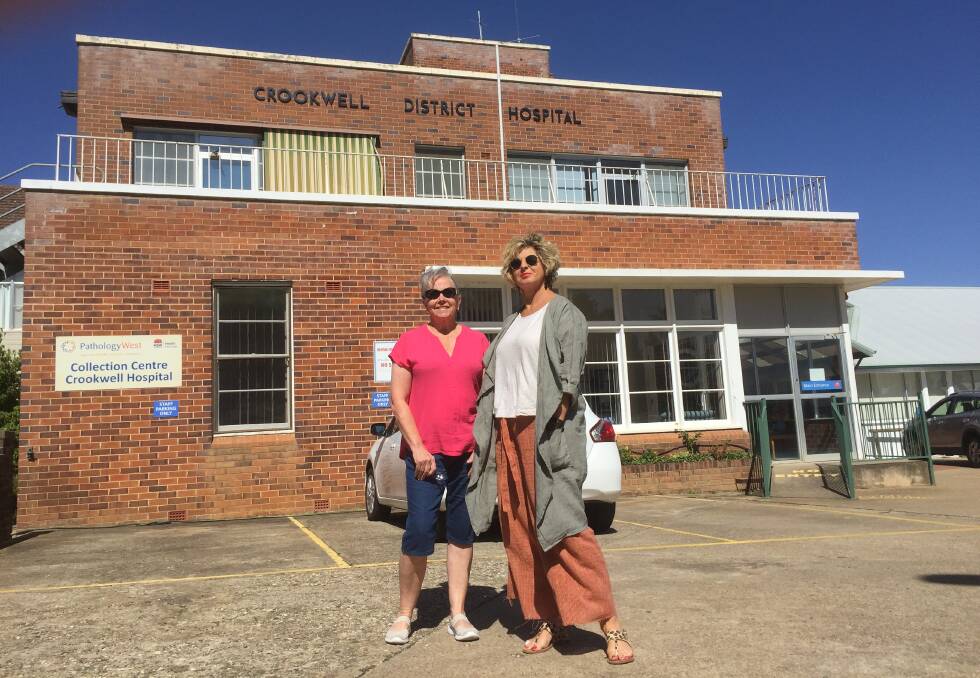 Commitment: Residents Dianne Layden and Pam Kensit seek a financial commitment to upgrade Crookwell District Hospital. Photo: Clare McCabe