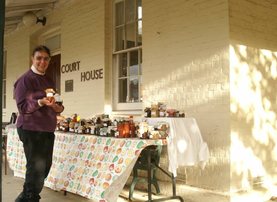 Market time: Dorothy has been selling jams at the markets in Gunning since it first began in 1992. 