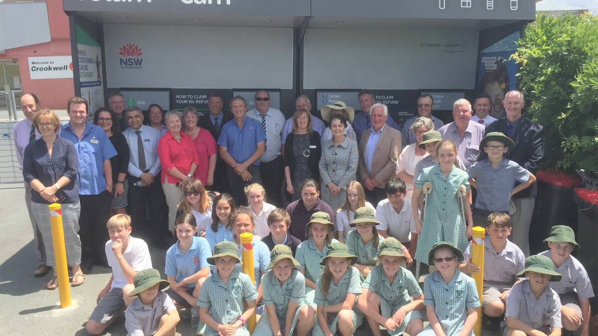 We got it: Community support at the official opening of the RVM in Crookwell. Photo: Clare McCabe