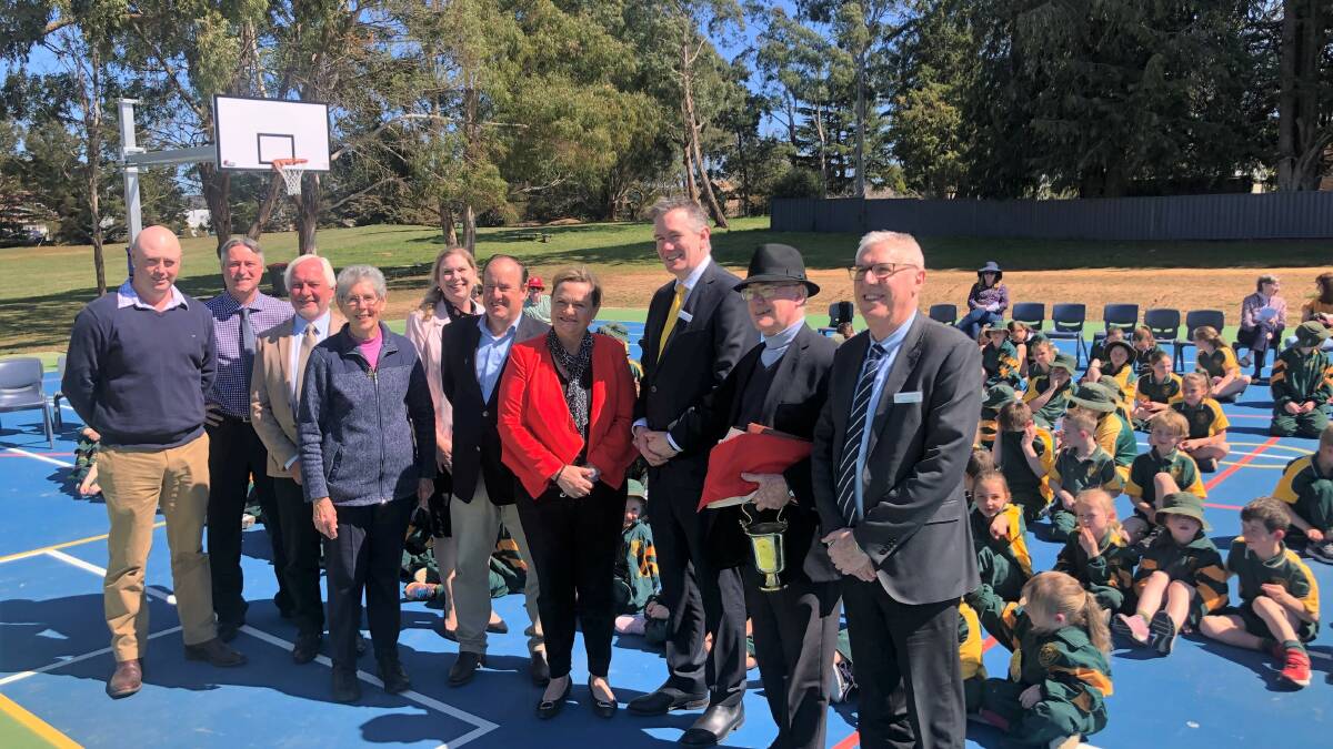 Special guests at the opening of the new sporting facility in Crookwell. Photo courtesy Member for Goulburn Wendy Tuckerman's office. 