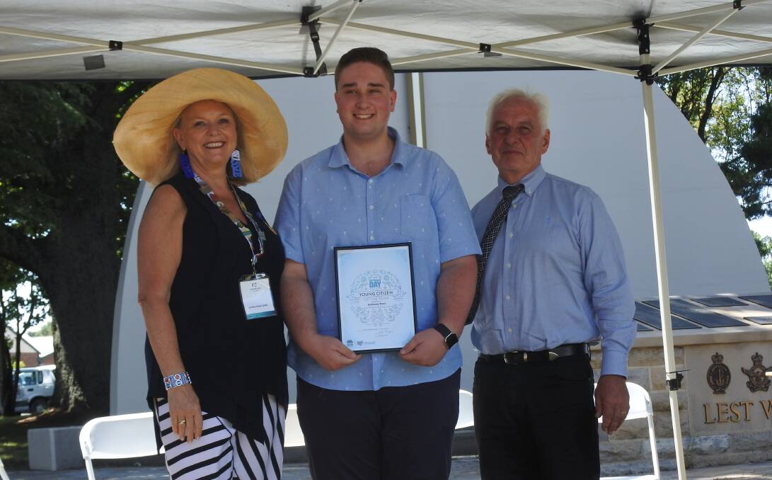 Anthony Watt was named the Crookwell Young Citizen of the Year. 