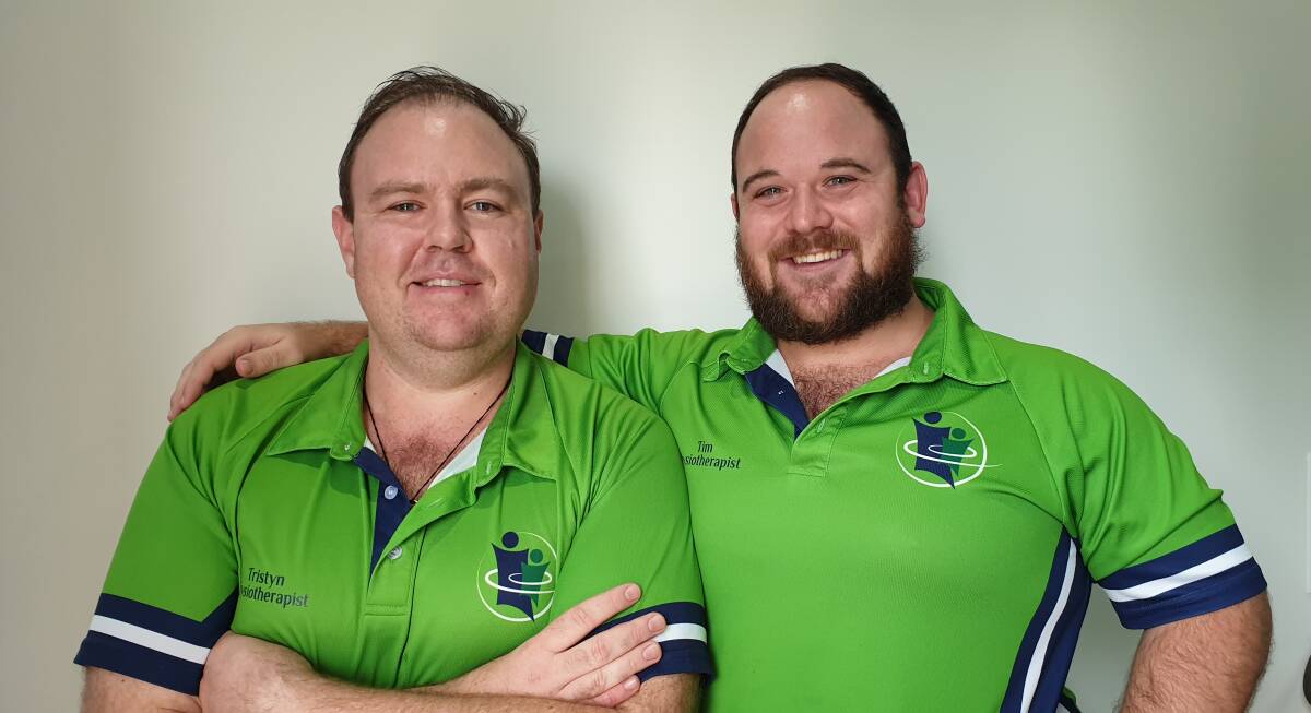 Local care: Physiotherapists Tristyn Joyce and Tim Moule are available for appointments in Crookwell every Tuesday and Thursday. Home visits are also available in this area if you have limited mobility. Photo: Supplied.