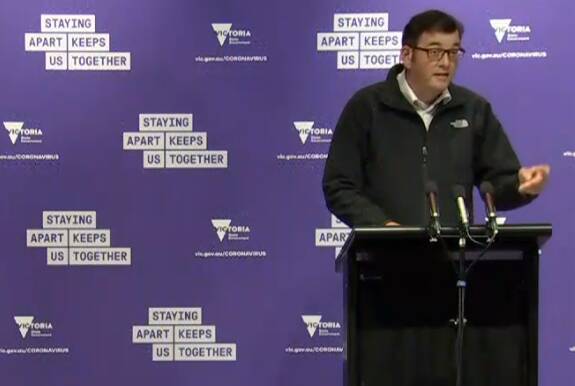 Victorian Premier Daniel Andrews has announced the lifting of restrictions on Metropolitan Melbourne. Photo: screen grab