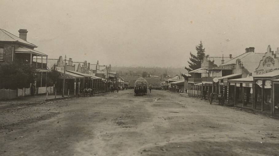 OLDEN DAYS: Goulburn Street, Crookwell, at about the time William Oram launched the Crookwell Gazette. Photo: courtesy of Crookwell and District Historical Society.