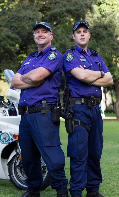 Police turn purple for diversity. Photo: Janie Barrett