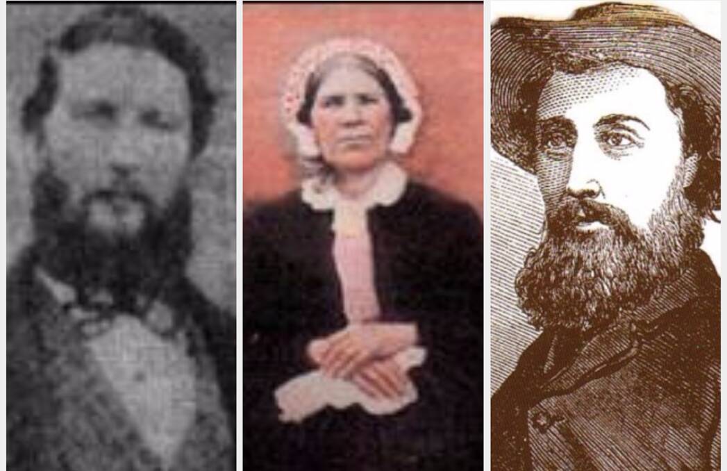 WILD RIDE: Publicans Thomas and Catherine Vardy, and one of the bushrangers that enjoyed their hospitality at the Limerick Races Inn, Fred Lowry.
