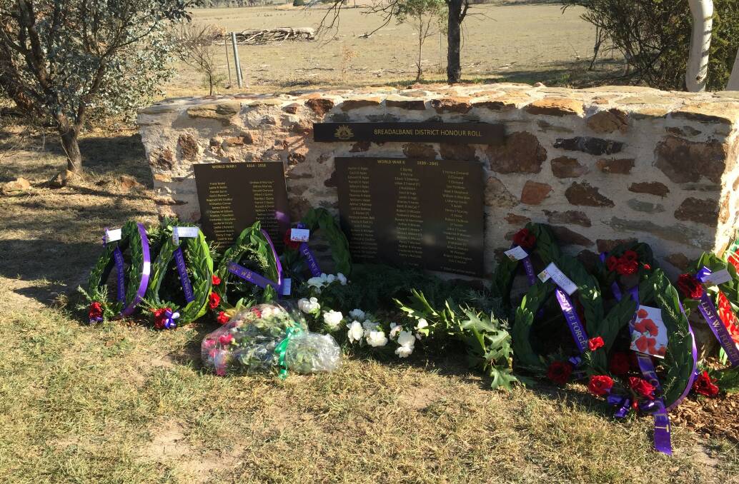 COMMEMORATION: Wreaths laid for the first time at the Breadalbane Memorial Wall.