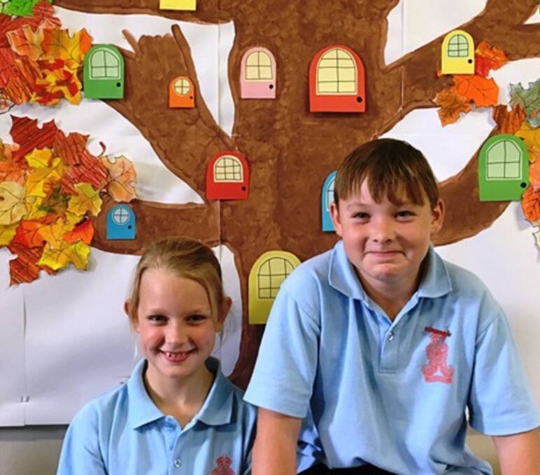 GROWING READERS: Sophie Watson and Cameron Morton of 3/4H.