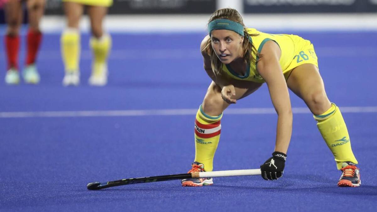 Local girl: Em Chalker has provided balance and experience to a young Hockeyroos outfit at the 2019 FIH Pro League. Photo: Hockey Australia. 