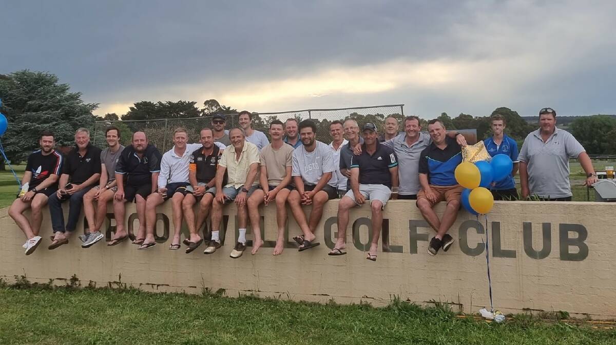 All in: What started as a discussion between mates has resulted in a massive community effort to raise money for the Cancer Council. Photo: Crookwell Golf Club.