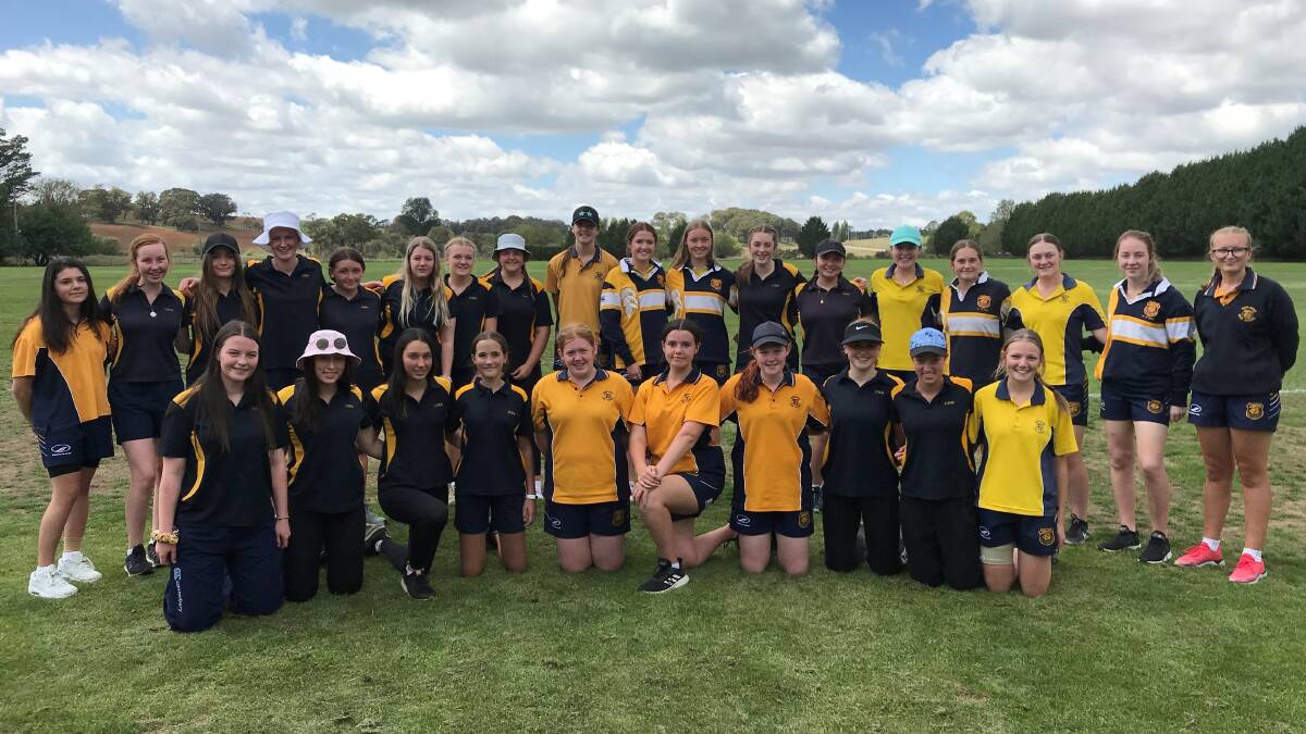 Together: The Crookwell High and Goulburn High teams (both seen here) played hard but supported one another as well. Photo: Rebecca Dark.