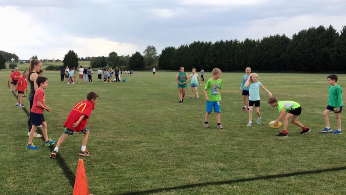 Juniors: Touch football has always been extremely popular with the youngsters in Crookwell. Photo: Crookwell Touch. 
