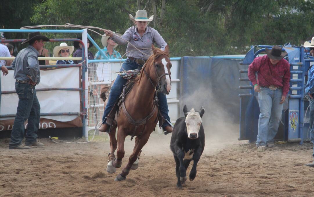 On the run: Breakaway roping is always a popular event, as it was at this year's Goulburn rodeo, and the new competition has already drawn 65 competitors. Photo: Zac Lowe.