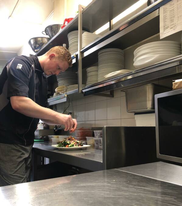 Luke Mitchell has taken over kitchen operations at the Services Club, naming the restaurant Everley's for his newborn daughter. Photo supplied