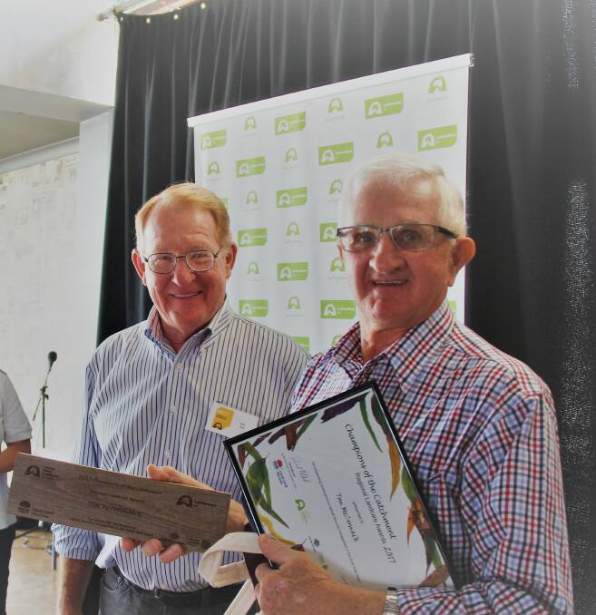 Goulburn-Mulwaree Council mayor Bob Kirk with Tom McCormack. Photo supplied