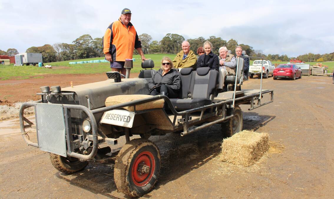 The RDA Southern Inland board with fourth-generation farmer Garry Kadwell at his farm. Photo supplied