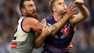 Fremantle are backing Sean Darcy (r) against St Kilda's powerful ruck duo.