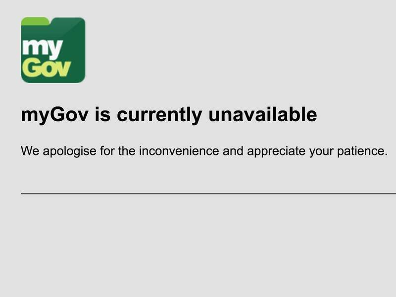 The Australian myGov website was down for several hours on Friday morning.