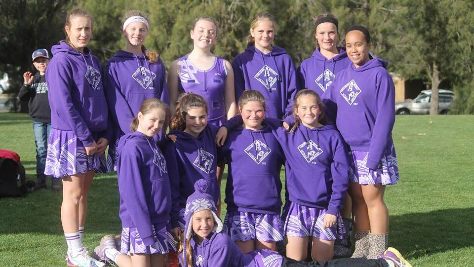 Goulburn and District Netball, under 13 representative team. Top row, left to right: Ella Fennamore, Eleesha Harvey, Hannah Dunne, Mackenzie King, Amy Byrne, Tayla Brooker.  Middle row: Claire Mutton, Erin Tozer, Hayley Meredith, Emma Charnock. Front: Ashley Blake-Dyke.