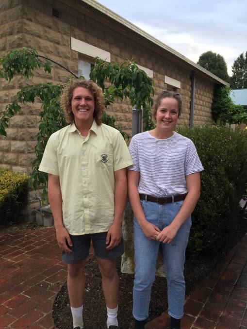 Gunning youth: William Luck and Elysia Mackay advocate for a youth worker at Upper Lachlan Shire Council's November 2017 meeting. Photo: file 