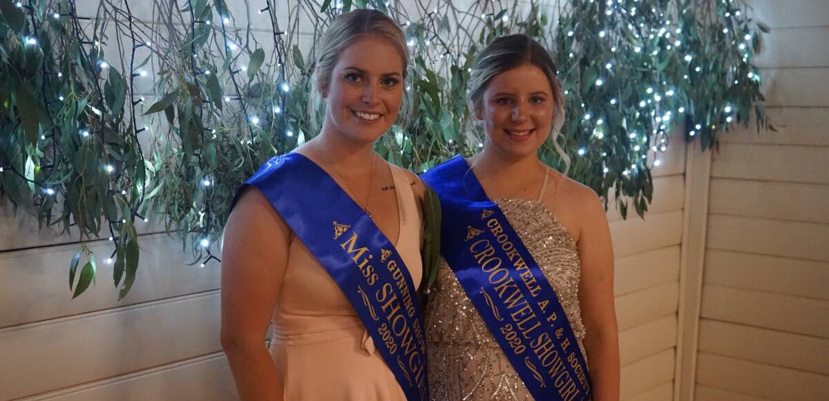 STANDING PROUD: Gunning and Crookwell showgirls Samara George and Clare Offley at the Sydney Royal competition zone 3 final in Crookwell. Photo: Clare McCabe
