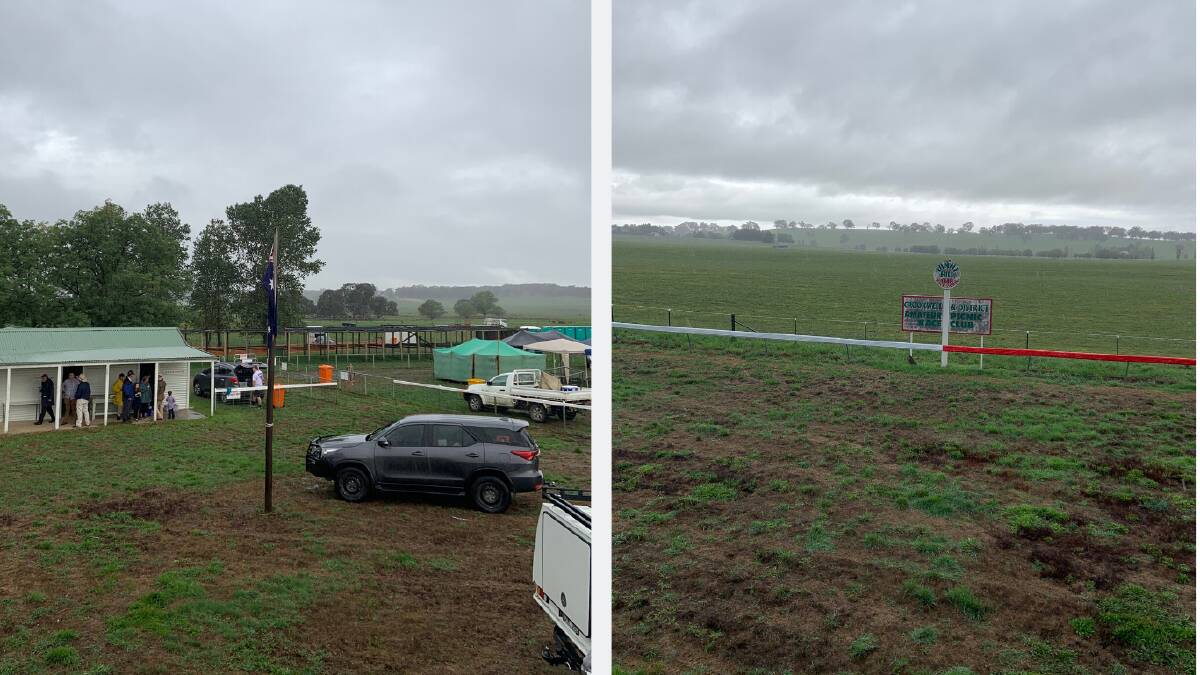 RAINED OUT: Organisers pack up after Racing NSW decided the track was too wet and dangerous. Photos: Ken McCallum