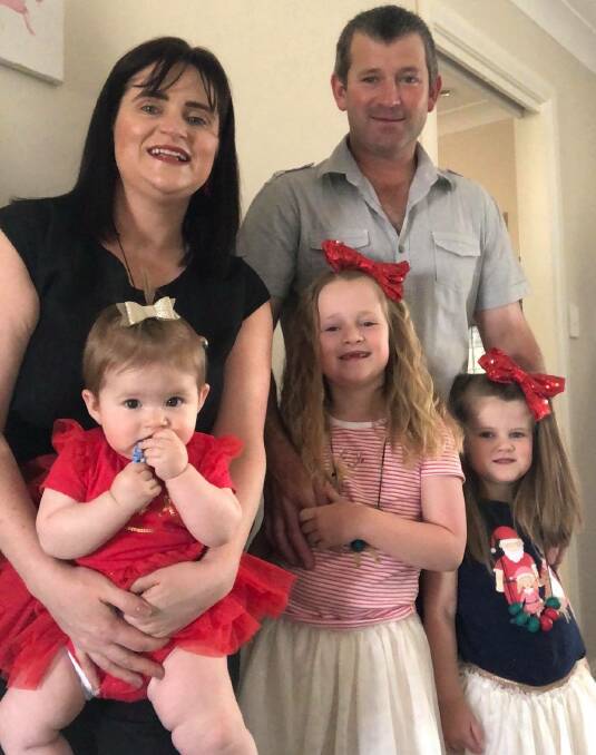 Kimberley McIntosh with Rosey, Elsie, Laela and husband Ben. Photo: supplied