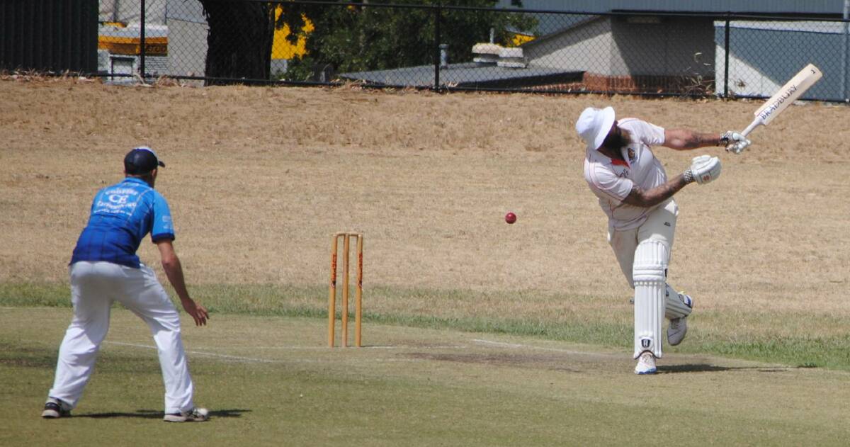 Swing and a miss: Chasing 261, Crookwell never looked a chance, getting bowled out for 107. Photo: Burney Wong. 